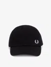 Fred Perry Logo Embroidered Baseball Cap In Black