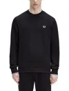 Fred Perry Sweatshirt With Logo Embroidery In Black