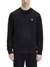 Fred Perry Sweatshirt With Logo Embroidery In Black