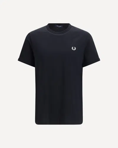 Fred Perry T-shirt Ringer In Jersey Di Cotone In Black