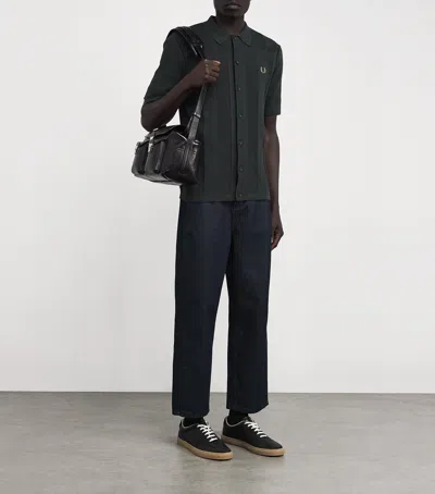 Fred Perry Cotton Knitted Polo Shirt