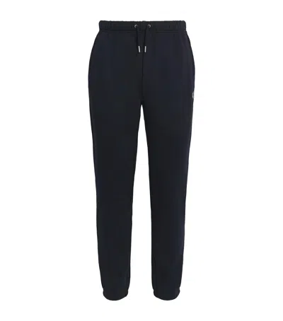 Fred Perry Cotton Logo Sweatpants In Blue