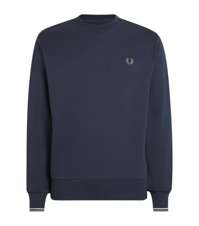 Fred Perry Classic Black Jersey With Logo In Blue