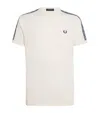 Fred Perry Cotton Contrast-tape Ringer T-shirt In White
