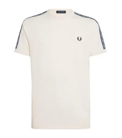 Fred Perry Cotton Logo Tape T-shirt In White