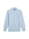 Fred Perry Cotton Oxford Shirt In Baby Blue