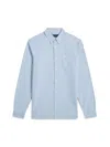 Fred Perry Cotton Oxford Shirt In Baby Blue