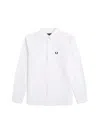 Fred Perry Cotton Oxford Shirt In White