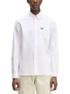 Fred Perry Cotton Oxford Shirt In White