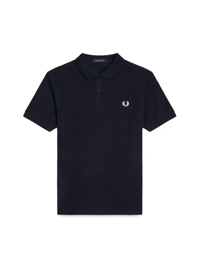 Fred Perry Cotton Pique Polo In Blue