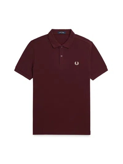 Fred Perry Cotton Pique Polo In Red