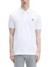 Fred Perry Mens Plain Signature Polo Shirt Nos In White