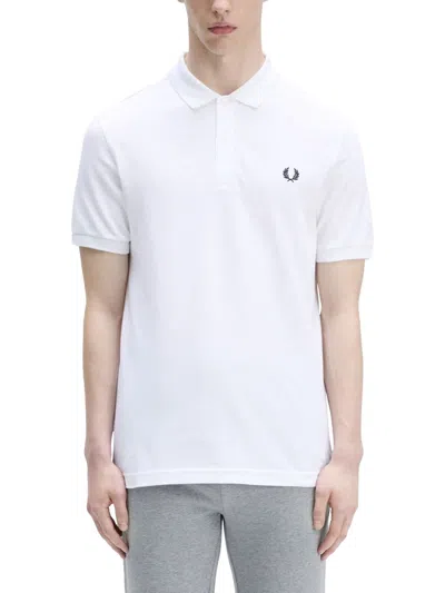 Fred Perry Cotton Pique Polo In White