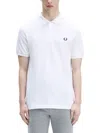 Fred Perry Mens Plain Signature Polo Shirt Nos In White