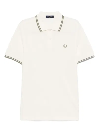 Fred Perry Cotton Polo Shirt In White