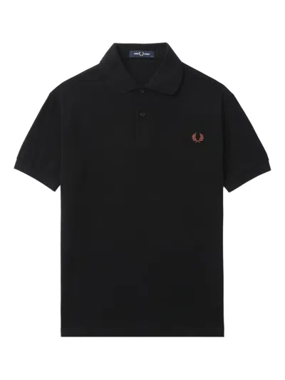 Fred Perry Cotton Polo Shirt In Black