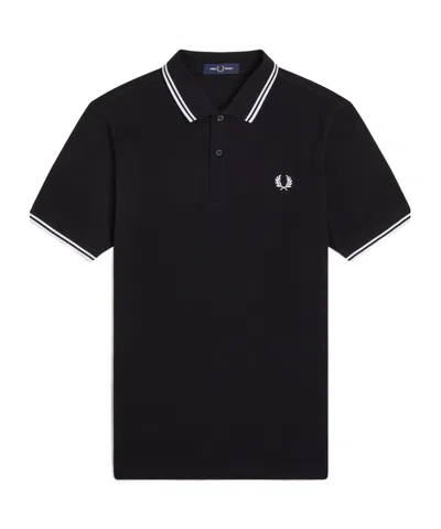 Fred Perry Cotton Polo Shirt In Black