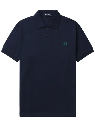 Fred Perry Cotton Polo Shirt In Blue