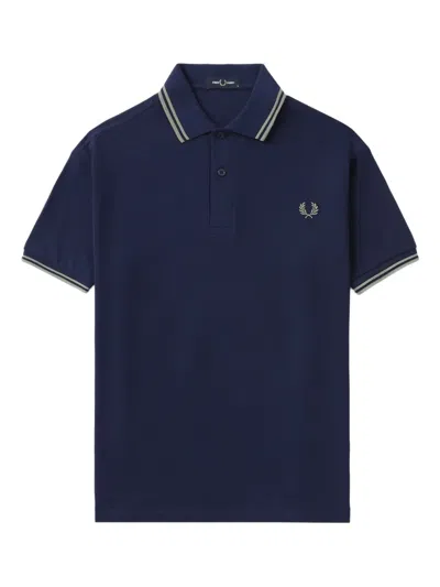 Fred Perry Cotton Polo Shirt In Blue