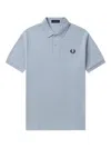 Fred Perry Cotton Polo Shirt In Blue