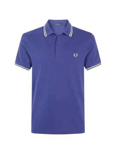 Fred Perry Cotton Polo Shirt In Blue