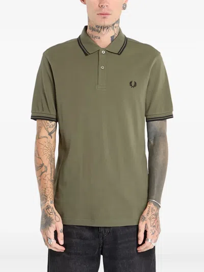 Fred Perry Cotton Polo Shirt In Green