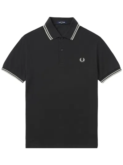 Fred Perry Cotton Polo Shirt In Black