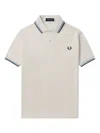 Fred Perry Cotton Polo Shirt In Neutral