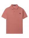 Fred Perry Cotton Polo Shirt In Pink