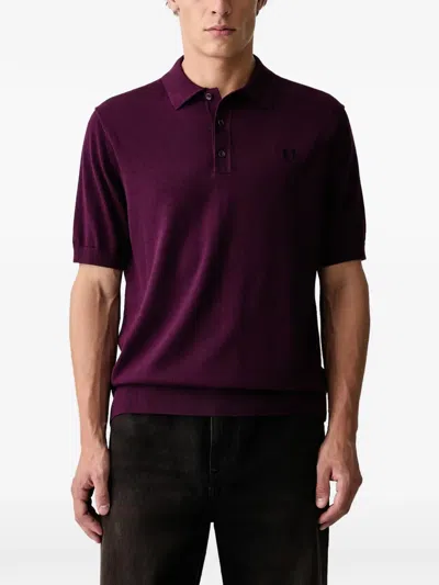Fred Perry Cotton Polo Shirt In Purple