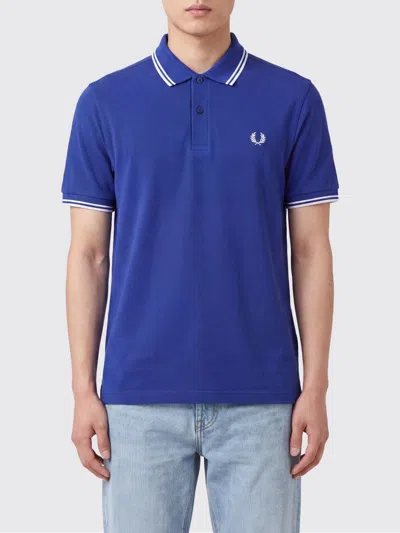 Fred Perry Cotton Polo Shirt With Logo In Gray