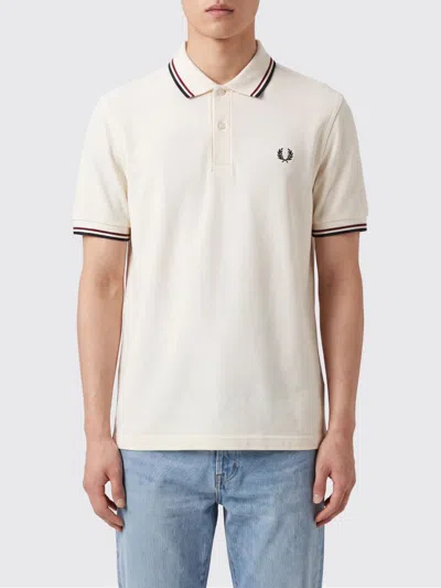 Fred Perry Cotton Polo Shirt With Logo In White