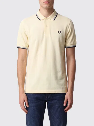 Fred Perry Polo Shirt Men Color Ecru In Neutral