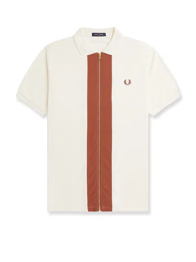 FRED PERRY COTTON POLO SHIRT WITH ZIP