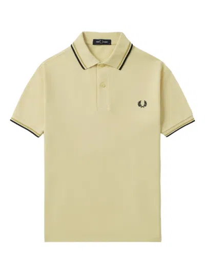 Fred Perry Cotton Polo Shirt In Yellow