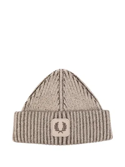 FRED PERRY FRED PERRY "" COTTON RIBBED BEANIE ACCESSORIES
