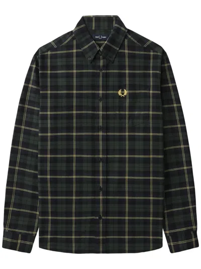 Fred Perry Cotton Shirt In Blue