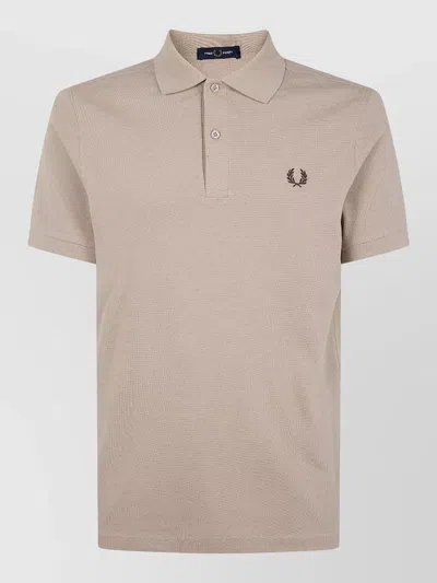 Fred Perry Cotton Shirt In Neutral