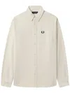 Fred Perry Cotton Shirt In Neutral