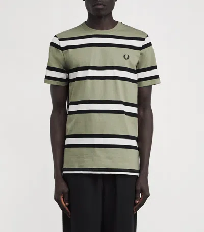 Fred Perry Cotton Stripe Laurel Wreath T-shirt