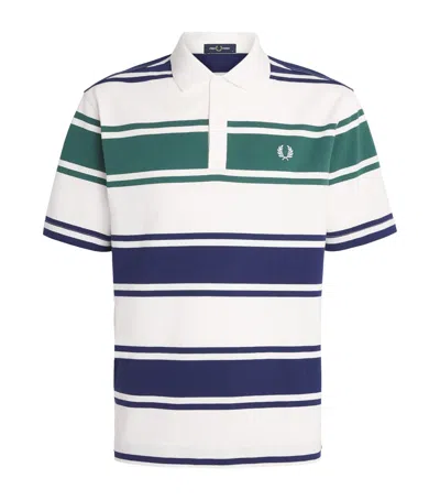 Fred Perry Cotton Stripe Polo Shirt In Multi