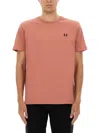 Fred Perry Cotton T-shirt In Pink