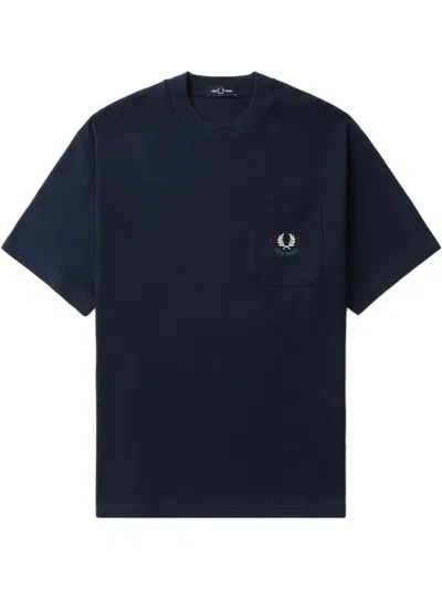 Fred Perry Cotton T-shirt In Blue