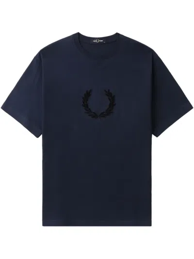 Fred Perry Cotton T-shirt In Blue