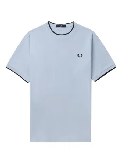 Fred Perry Cotton T-shirt In Blue