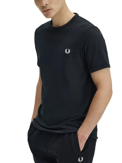 Fred Perry Cotton T-shirt For Men In Black
