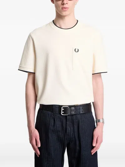 Fred Perry Cotton T-shirt In Neutral