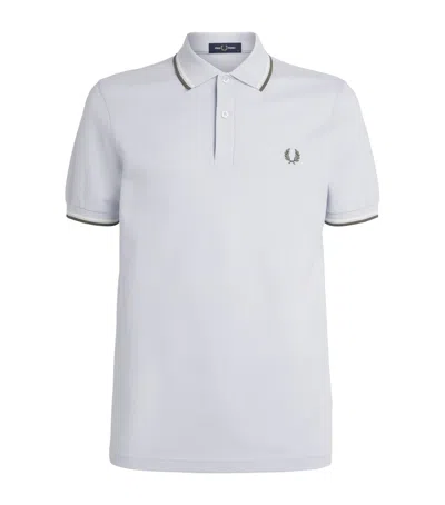 Fred Perry Cotton Twin Tipped Polo Shirt In Black