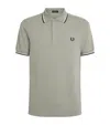Fred Perry Cotton Twin Tipped Polo Shirt In Gray