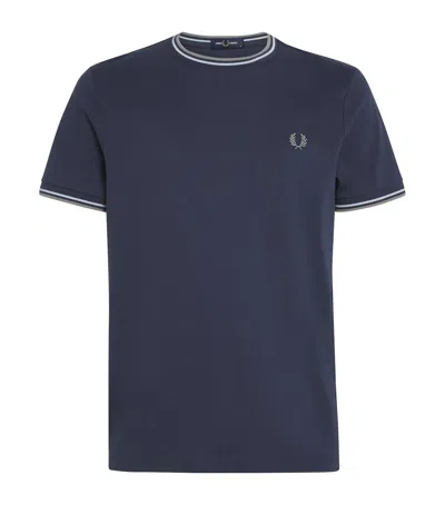 Fred Perry Cotton Twin Tipped T-shirt In Blue